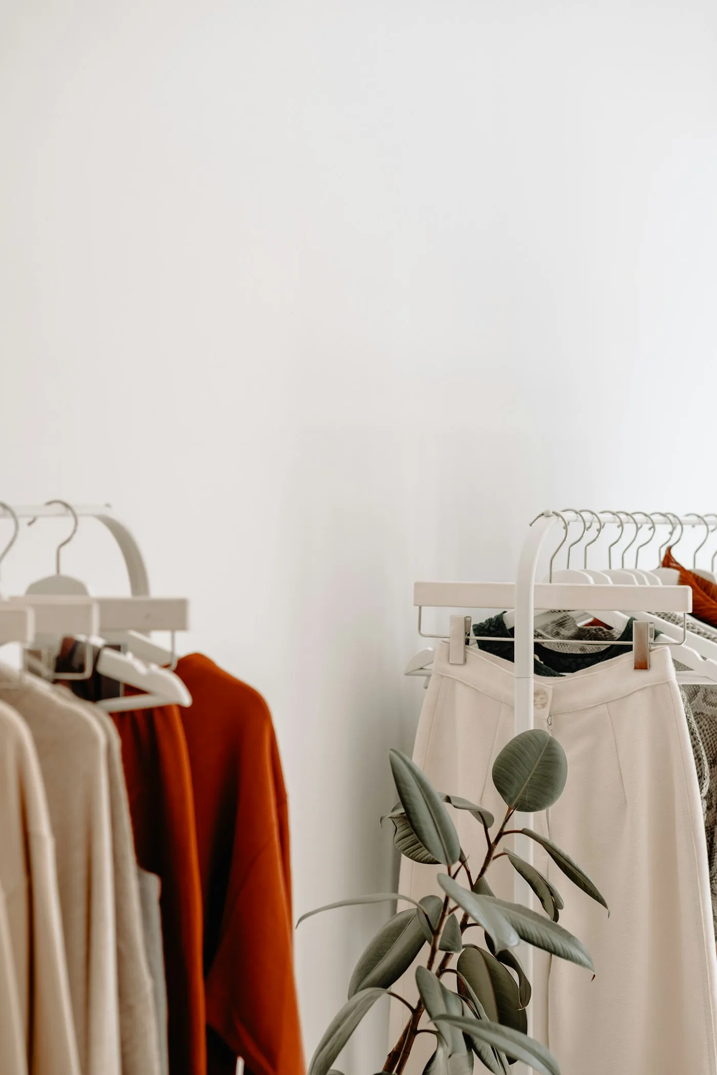Fashion styling and wardrobe rack for a lookbook shoot Fashion styling and wardrobe rack for a lookbook shoot
