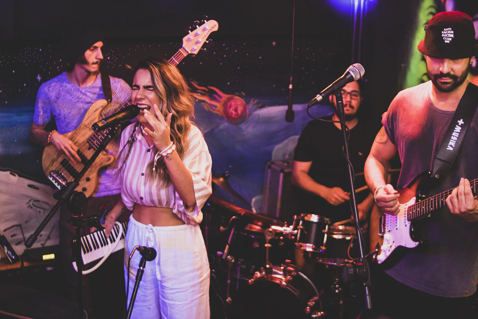 Live band performing as corporate entertainment in Dubai