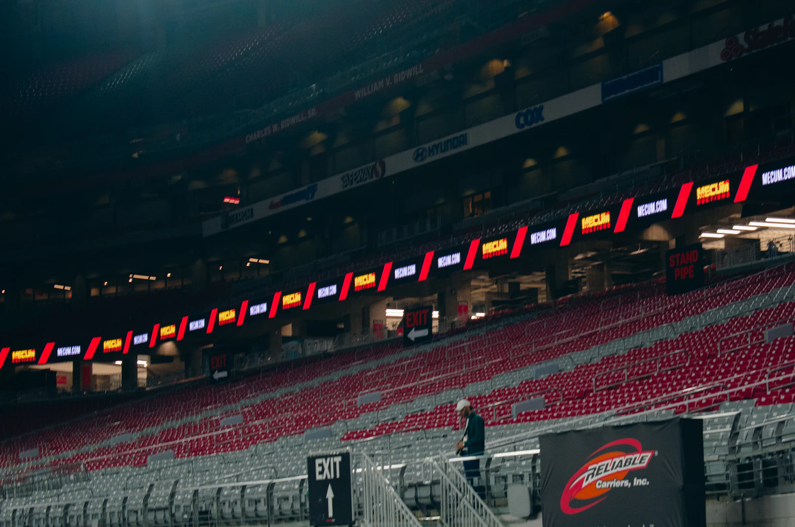 Indoor arena venue prepared for a concert in Dubai