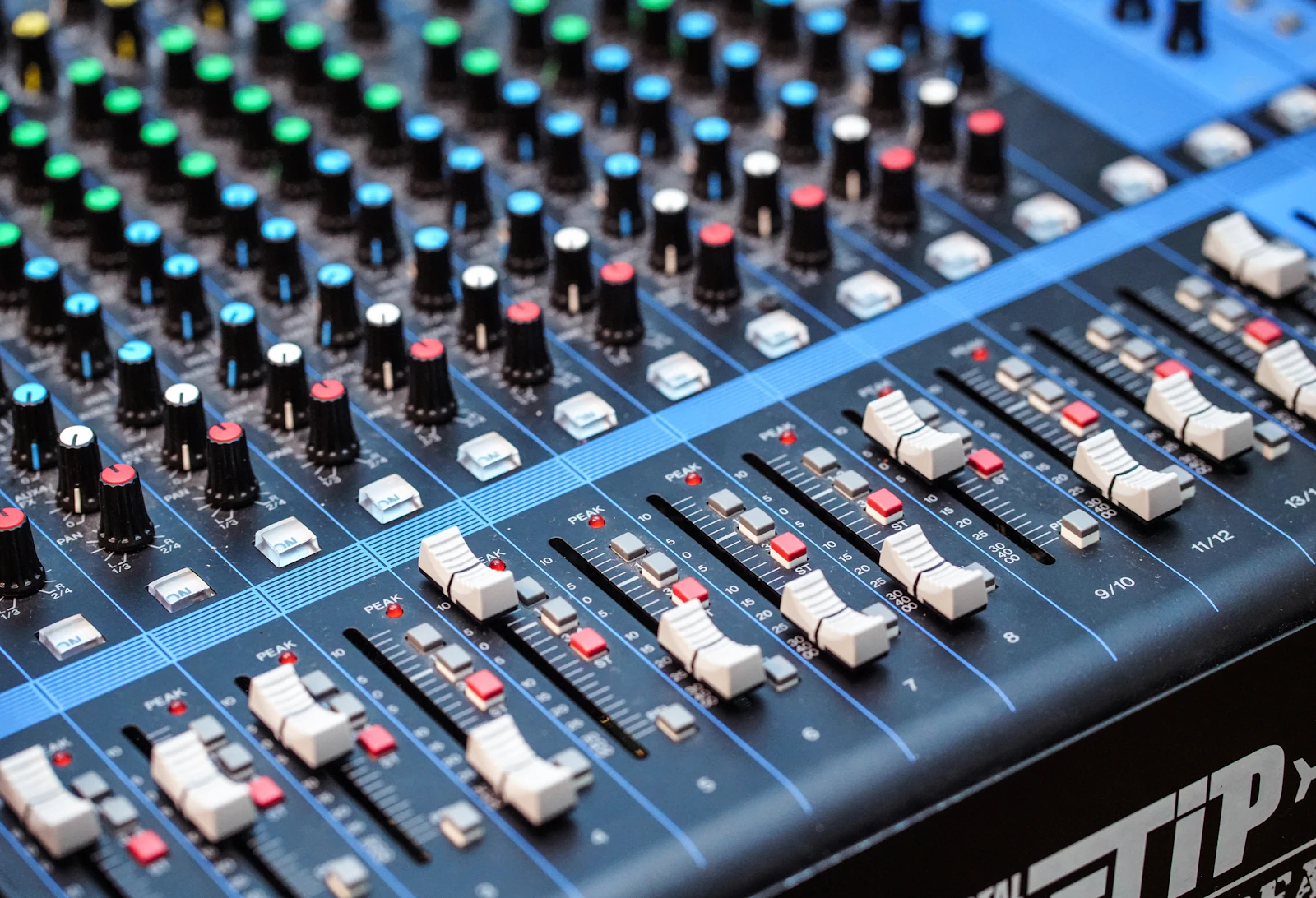 Audio mixing console used for concert soundchecks