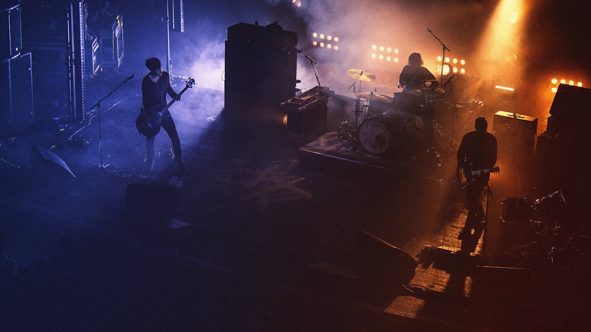 Musicians performing commissioned original work on a live stage