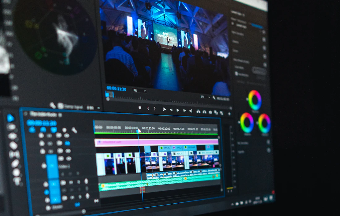 Colour grading video footage with colour wheels in editing software