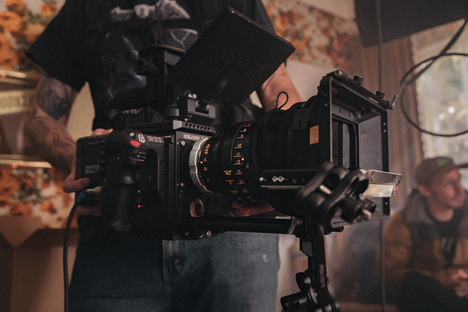 Cinema camera rig operated during a commercial production Cinema camera rig operated during a commercial production